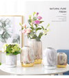 Marble & Metal Vases
