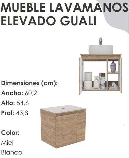Mueble Lavamanos Elevado GUALI.
