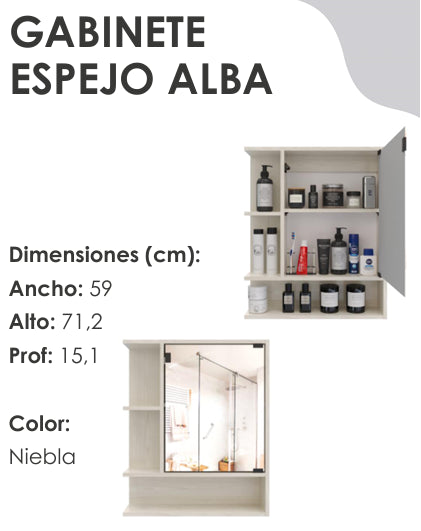 Gabinete Espejo ALBA.