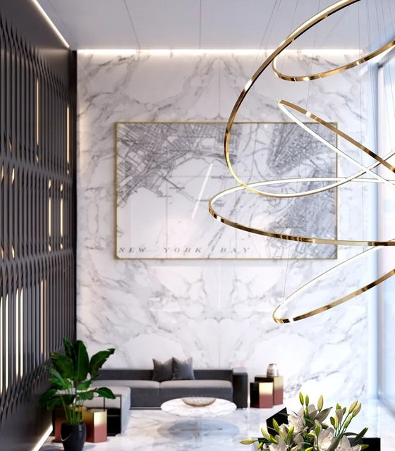 Falling Rings Chandelier