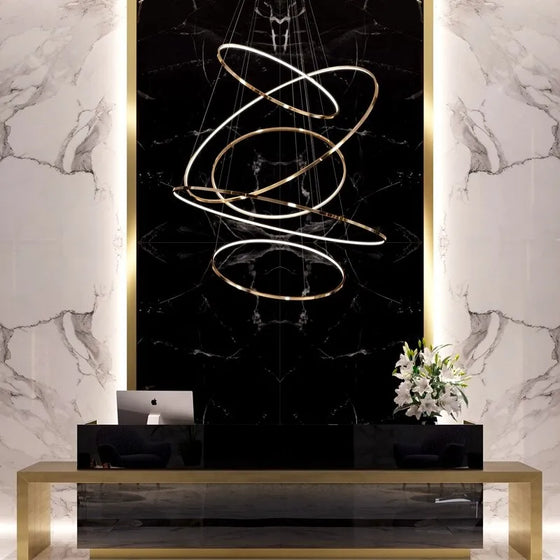 Falling Rings Chandelier