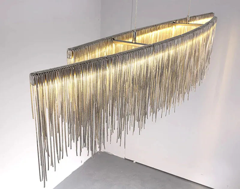 Lámpara Colgante Cortina de Cristal.