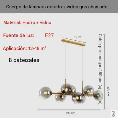 Lámpara Colgante Perla Industrial.