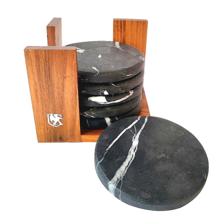 Portavasos Fogo - juego de portavasos de mármol, acabado artesanal | Casa Fogo México