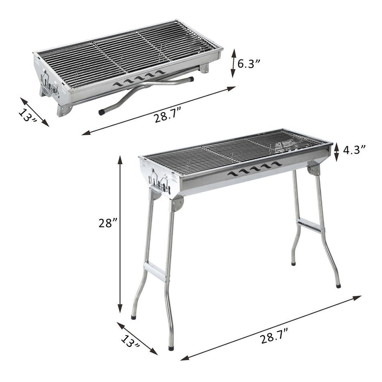 Asador Portátil Acero Inoxidable.