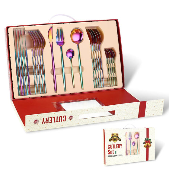 Set cubiertos 24 pzs