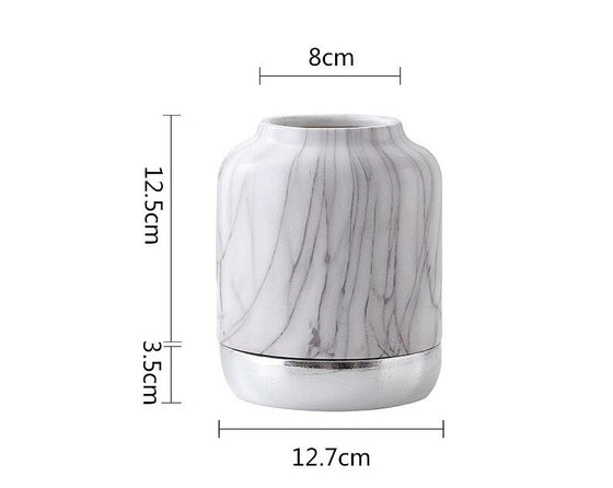 Marble & Metal Vases