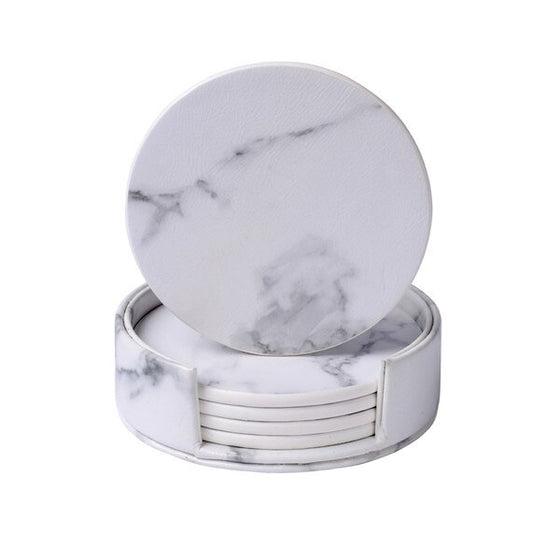 Marble Style Leather Cup Holder