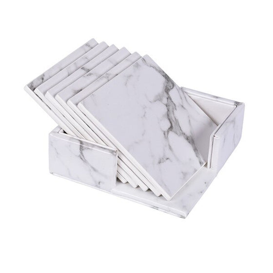 Marble Style Leather Cup Holder