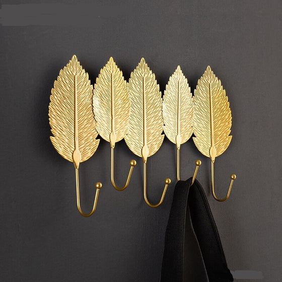 Golden Leaves Coat Rack
