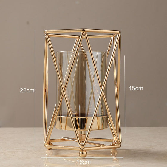 Geometric Golden Vase