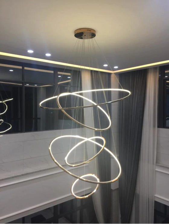 Falling Rings Chandelier