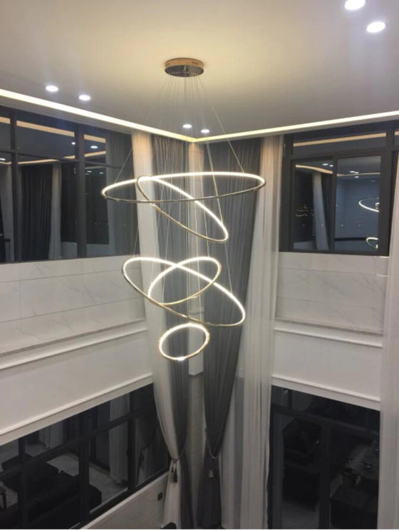 Falling Rings Chandelier