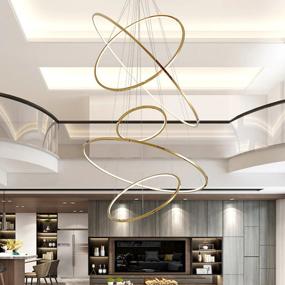 Falling Rings Chandelier