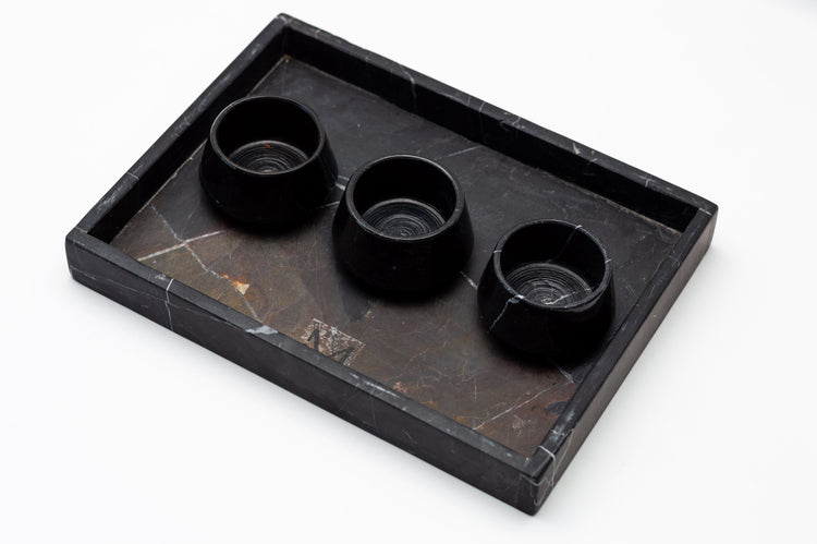 Set Vasos Mezcaleros de Mármol.