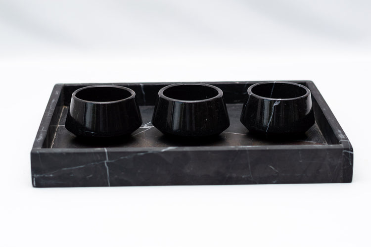 Set Vasos Mezcaleros de Mármol.