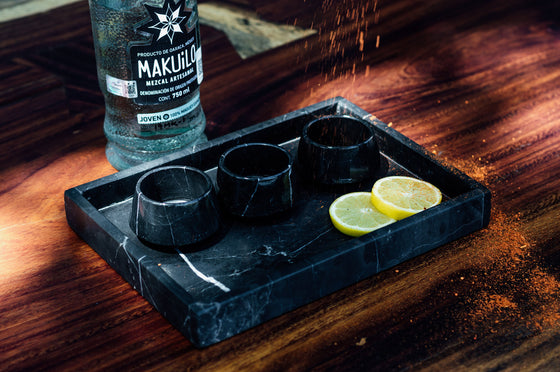 Set Vasos Mezcaleros de Mármol