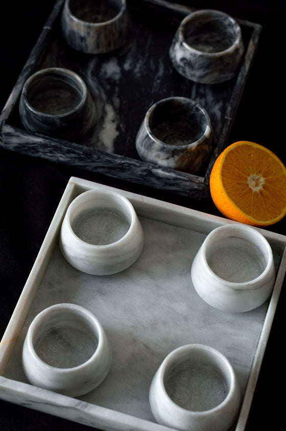 Mezcalero-Gläser-Set aus Marmor
