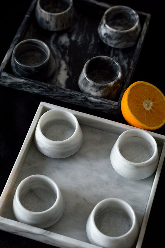 Set Vasos Mezcaleros de Mármol