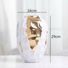 White & Gold Texture Vases