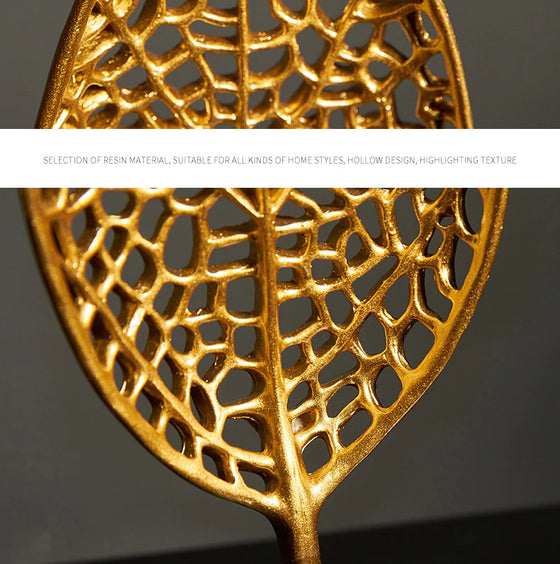 Golden Leaf Sculpture