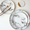 Set of 2 marble type plates