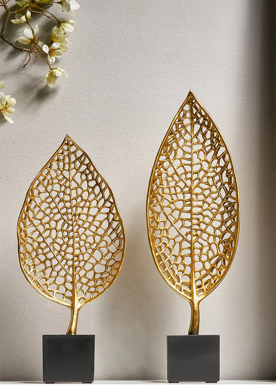 Golden Leaf Sculpture