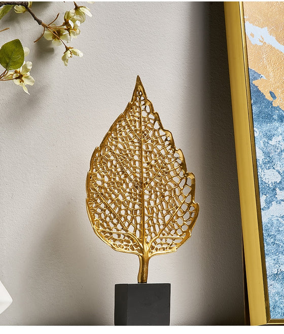 Golden Leaf Sculpture