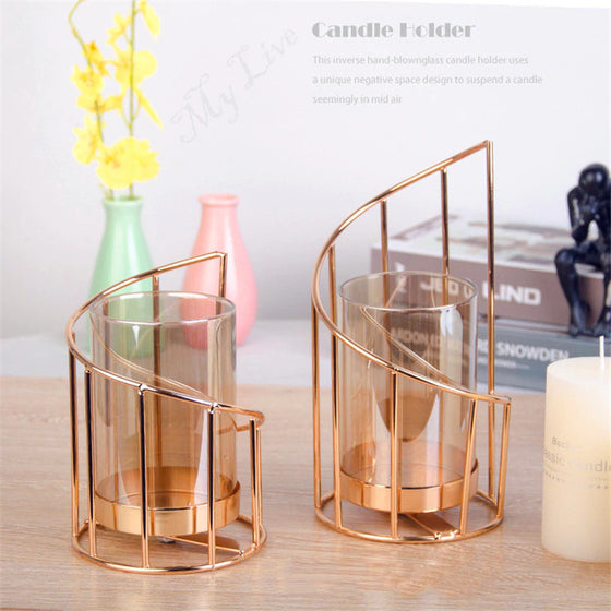 Golden Snail Candle Holder