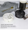 Marble Style Leather Cup Holder