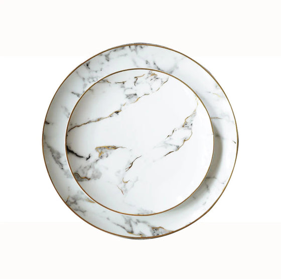 Set of 2 marble type plates