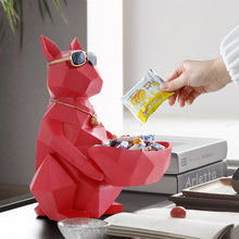  Figur von Hund oder Katze mit Tablett
