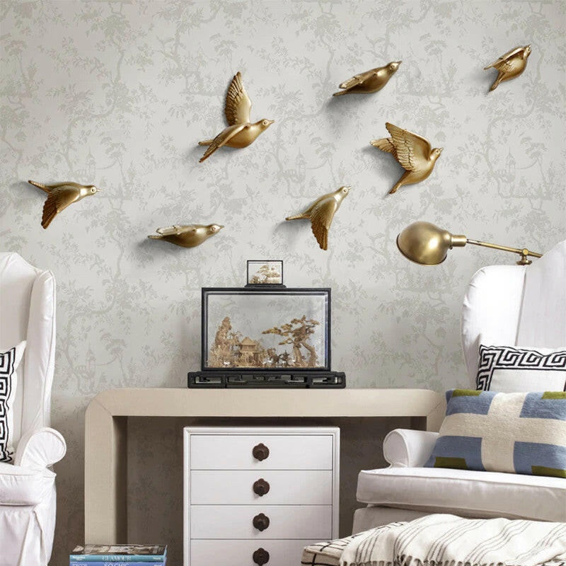 Adhesivo Pájaros 3D.