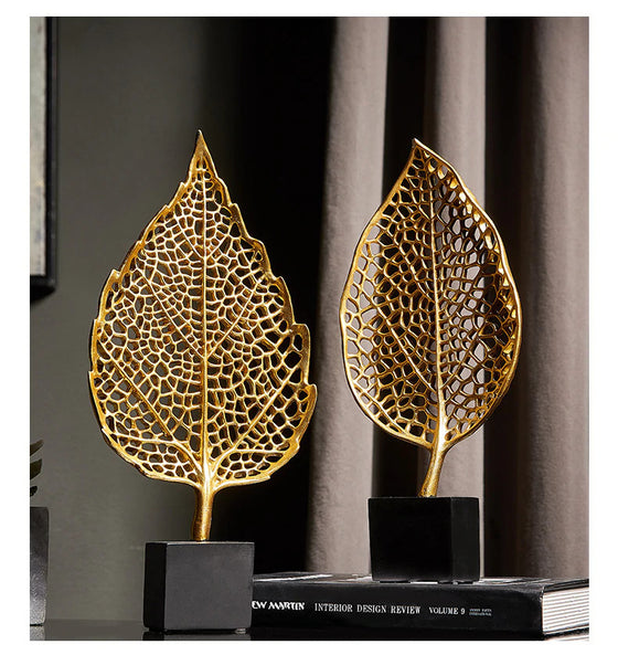 Golden Leaf Sculpture