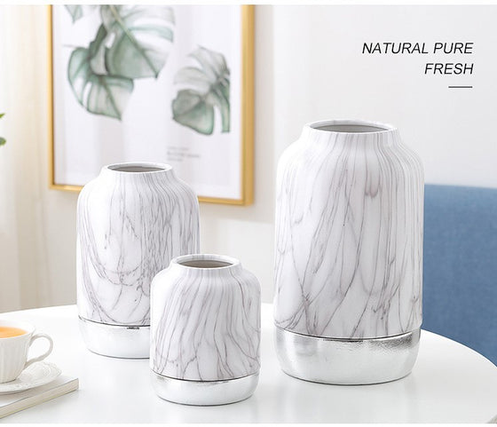 Marble & Metal Vases