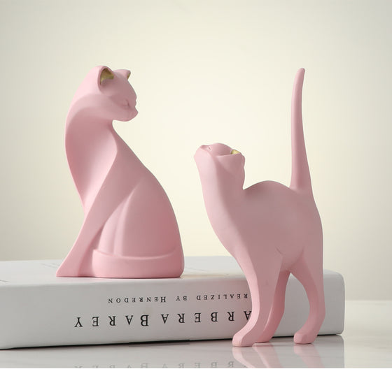 Pink Cat Figure