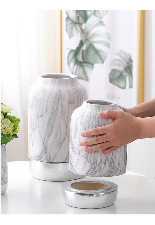 Marble & Metal Vases