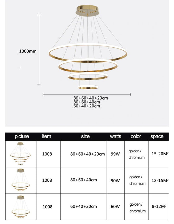 Lámpara Colgante Rings