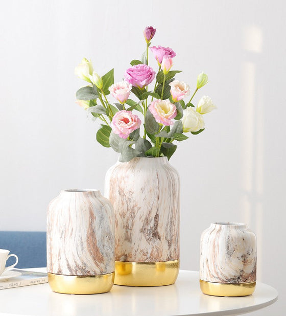 Marble & Metal Vases