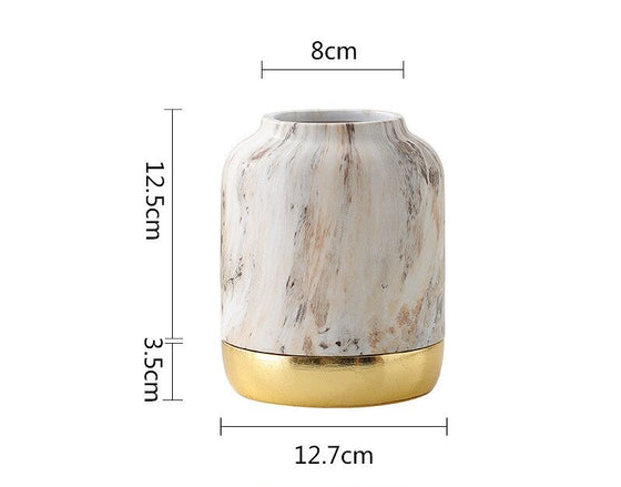 Marble & Metal Vases