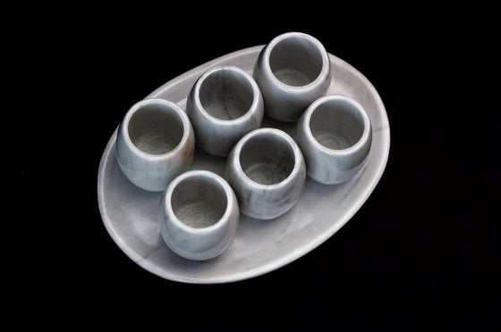 Set Vasos Tequileros de Mármol