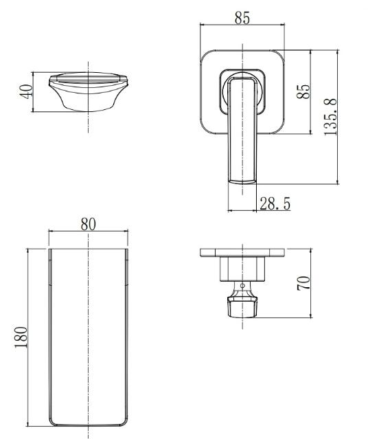 Grifo Cartago - grifo de diseño para baño o cocina | Casa Fogo México