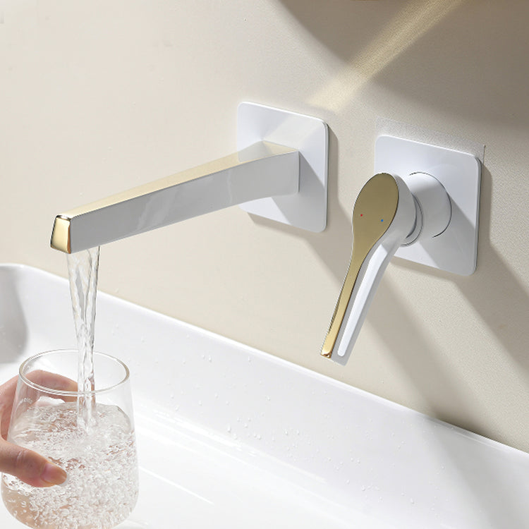 Grifo Tokyo - grifo de diseño para baño o cocina acabado blanco con dorado | Casa Fogo México